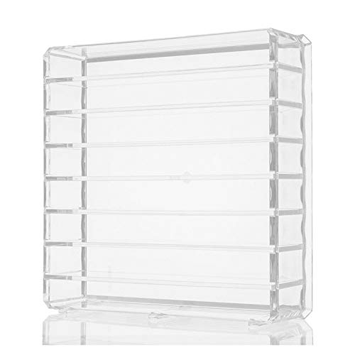 ROWNYEON Acrylic Makeup Organizer Compact Makeup Palette Organizer 8 Spaces Eyeshadow Pallet Makeup Organizer Holder For Vanity Clear Cosmetics Makeup Drawer Organizer With Removable Dividers