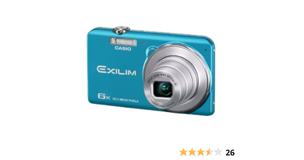 CASIO EXILIM デジタルカメラ 1610万画素CCD 広角26mm 光学6倍ズーム ブルーEX-ZS25BE