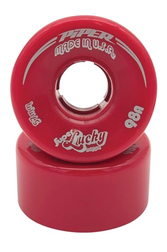 Piper Super Lucky Quad Indoor Roller Skating Dance Wheels - Precision Crafted for Peak Performance - 57mm red
