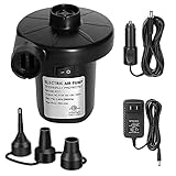 BUYMAX Electric Air Pump for Inflatables Air Mattress Pump with 3 Nozzles 110V AC/12V DC Portable...