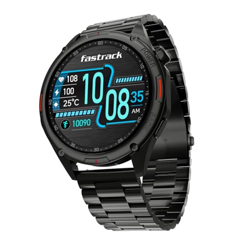 Image of Fastrack Marvellous FX1 1.43 inch AMOLED Smart Watch with SpO2 Monitoring, Sleep & Mood Tracking, Bluetooth Calling, AI Voice Assistant, Alloy Case - Smartwatch for Men & Women (Gun Grey)