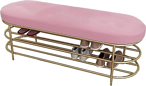 Banc à chaussures en métal petit espace meuble de rangement