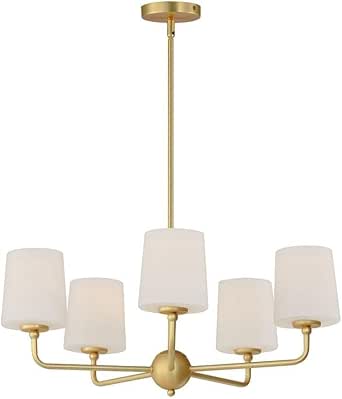 Maxim Bristol - 5 Light Chandelier-10.5 Inches Tall and 26.5 Inches Wide-Satin Brass Finish