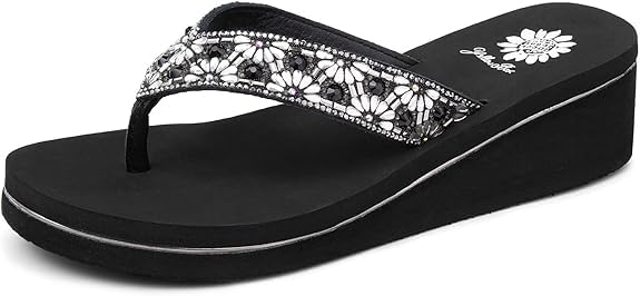 Yellow Box Women's Savira Wedge Sandal, Round Toe, 2 Inch Heel, 0.75 Inch Platform, Comfortable Flip-Flop2