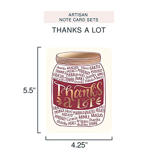 Image of Studio Oh! Artisan Note Cards Available in 6 Designs, Thanks a Lot, Box of 8