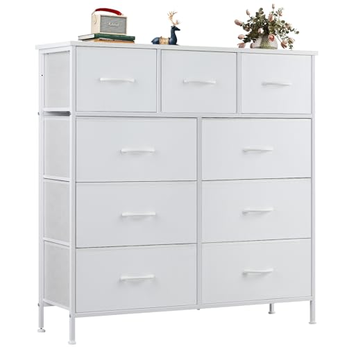 OLIXIS Dresser for Bedroom, 9 Storage Drawers, Wide Fabric Closet...