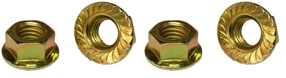 (8) 1/2-13 Hex Serrated Flange Nuts Grade 8 Zinc Yellow (Pack of 2)