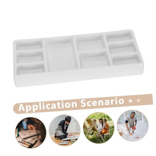 Paleta para mezclar pigmentos de cerámica rectangular premium PRETYZOOM 3