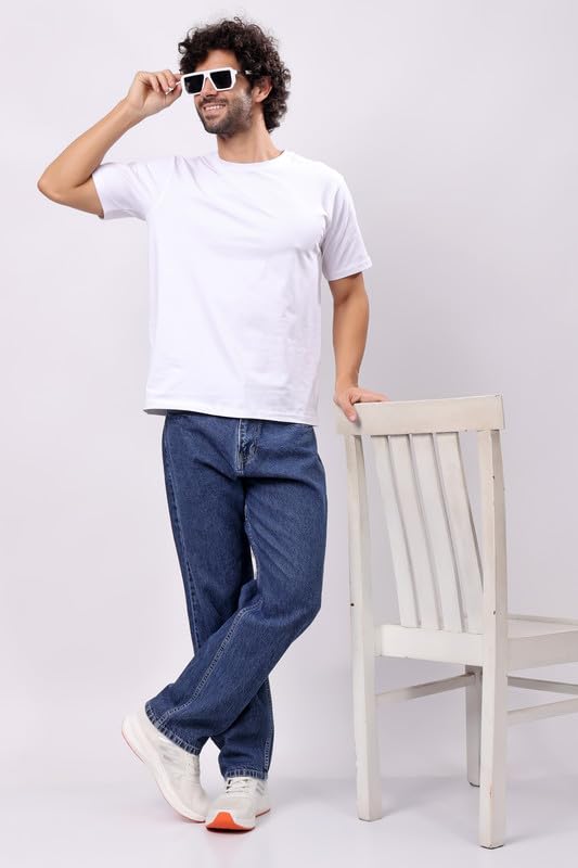 Image of London Hills Men Jeans || Loose Fit High Rise Denim || Baggy Fit Jean's for Man || Dance Rap Rapping Style Pant for Men || Stretchable Casual Wear Jean,s || Denim Cotton Jeans (0)