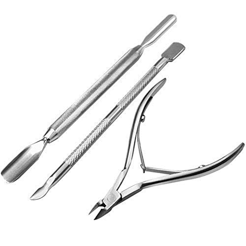 Haobase 3Pcs Nail Cuticle Nipper with Trimmers Pusher