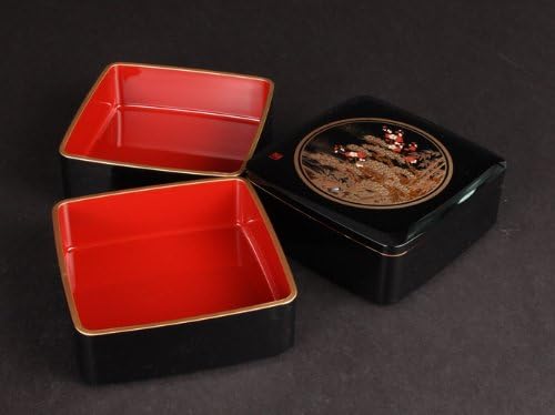 Miniatura 4 de Maeju Lacquerware Matsutake Plum 6.0 3 niveles (B) 7R-615