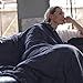 YnM Exclusive 15lbs Weighted Blanket, Bed Blanket for One Person of 140lbs, Ideal for on Queen/King Bed (Dark Grey, 60