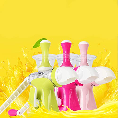 Preisvergleich Produktbild JKYQ Handkranke Apfelsaftpresse Kinder-Eismaschine Obst und Gemüsesaftmittel Multifunktionswerkzeug Mehrfunktion Produktion Marmelade kleine tragbare grün