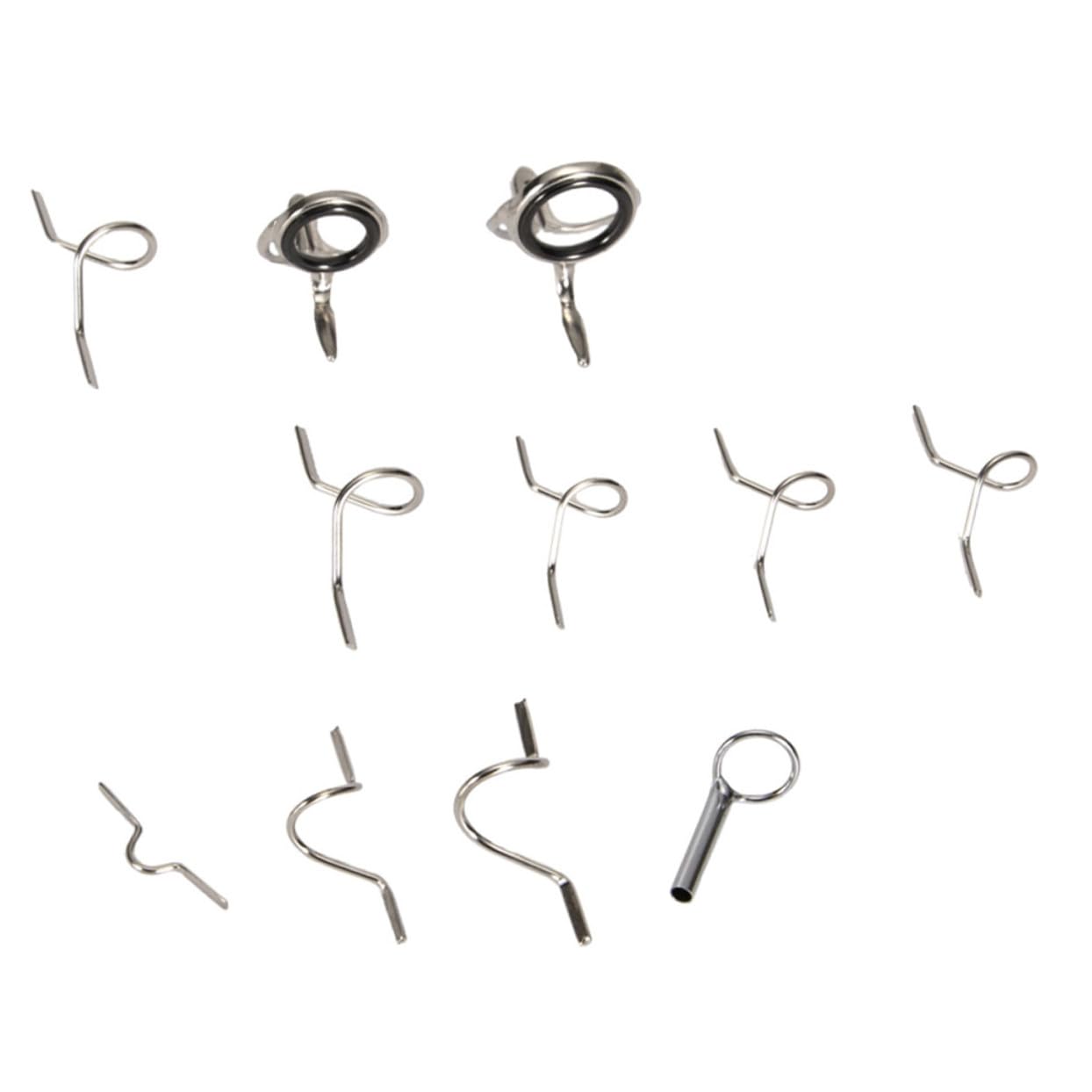 Mipcase Kit De Réparation Dembouts De Canne À Pêche en Acier Inoxydable 55 Pièces pour Accessoires De Pêche Facile À Utiliser Et À Appliquer