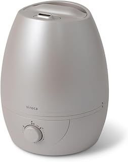 シロカ 5L加湿器 SD-C213(CH) パールグレージュ 2025年モデル｜超音波式 大容量 最大10畳対応 最大24時間連続加湿 常温ミスト ミスト無段階調節 抗菌仕様 水タンク丸洗い可能｜リビング 寝室 おしゃれ ギフト