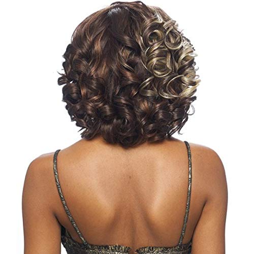 Vanessa Synthetic C-Side Lace Part Swiss Lace Front Wig - Tops Rc Fluddy (1B Off Black) #TOP3