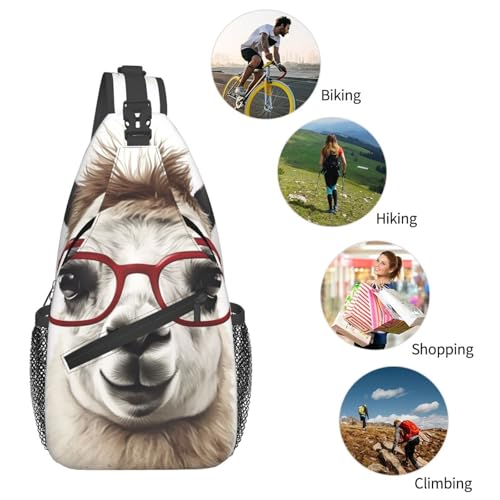 Bolso Cruzado Llama con Gafas para Hombre y Mujer miniatura 6