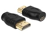 De color negro DeLOCK 65507 adaptador de cable HDMI A micro HDMI D Negro - Adaptador para cable (HDMI A, micro HDMI D, Macho/Hembra, Negro)