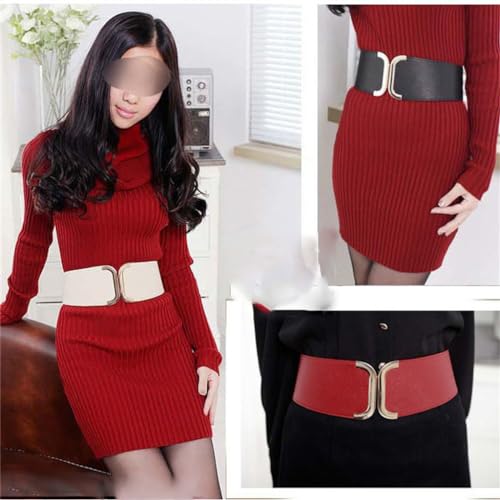 JSEIAJB Camel Belt Female Decorative Elastic Waistband With Skirt Waistband Outside Extra Wide4