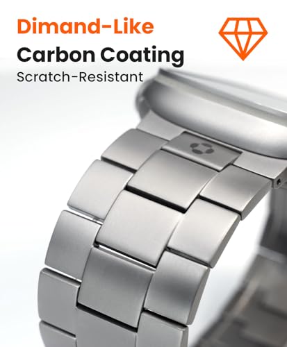 Image of Titanium Watch Band Compatible with Apple Watch Ultra 3 & Ultra 2 1 49mm - 26mm Wide-Body Metal Apple Watch Ultra Band with Scratch Resistant DLC Coating for men - CRNS01 Business Series