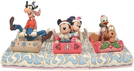 Enesco Disney Traditions Donald & Pluto Sledding, 4.5 in H x 3.9 in W x 5.5 in L, 6008973