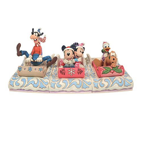 Enesco Disney Traditions By Jim Shore Mickey And Minnie Mouse Sledding Sweethearts Figurine, 4.5 Inch, Multicolor #TOP5