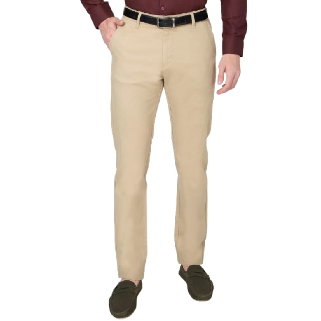 sparky Mens Cotton Slim Fit Fawn Trouser Pant-picture-1