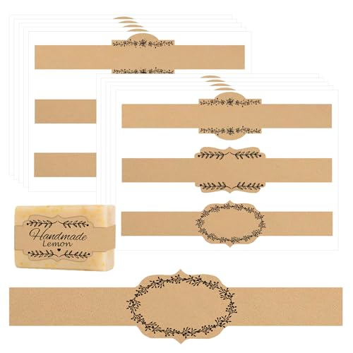 Brown Kraft Soap Labels 120pcs Handmade Packaging Tags
