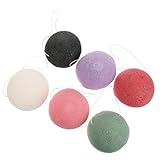 Zerodeko 6 Stück Gesichtsschwämme aus Natürlichem Konjak Schwamm Hautfreundlich Pillingfrei Wiederverwendbar Sanfte Make Up und Peeling Reinigung für Empfindliche Haut für Zufällige Farbe