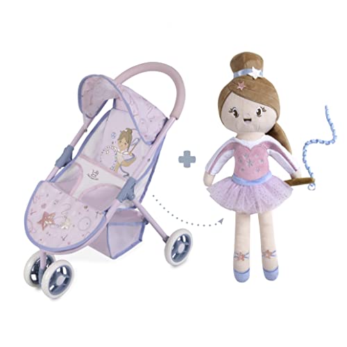 DE CUEVAS TOYS Carrinho de bonecas minha primeira silhueta gala com boneca de corpo suave de grutas 90251