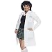 Mystery House Women's Plus-Size NCIS Abby's Lab Coat and Chocker, White, 1X