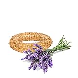 BigDean Strohkranz Rohling 20 cm Stärke 3 cm - 100% Natur - Adventskranz basteln - Dekokranz, Türkranz, Strohrömer, Kranzrohling, Made in Europe