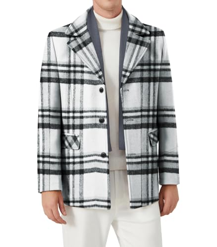 INVACHI Trench Coat Men Notch Lapel Double Breasted Peacoat Warm Winter Business Long Overcoat2