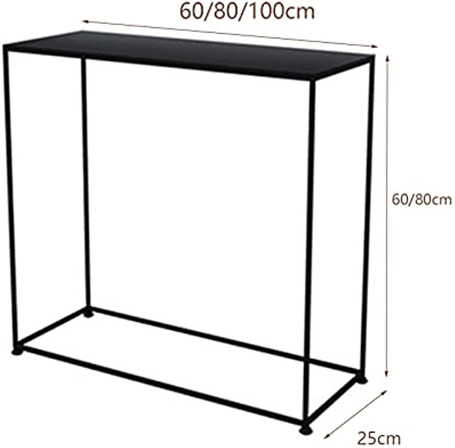 Amazon｜黒、白スリム サイドテーブル, 金属 コンソールテーブル