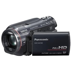 Panasonic HDC-HS700EGK Full-HD Camcorder (SD/SDHC/SDXC-Karte, 12-fach optischer Zoom, 7,6 cm (3 Zoll) Display, 240GB Festplatte, USB 2.0) schwarz
