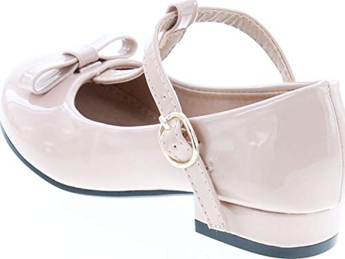 Anna Kate-5K Kids Low Heel Ankle Strap Bow T-Strap Mary-Jane Shinny3