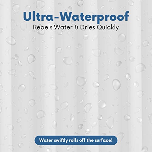 Premium Shower Curtain Liner, 72"W X 72"H - PVC-Free, 6G PEVA Shower Curtain with 12 Rust Proof Grommets And Magnet-weighted Bottom Hem - Moisture Stain Proof Shower Curtain Liner - Frosted