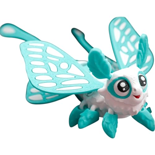 Articulated Luna Moth Collectible Figurine - Striking Insect Decor for Desk Display or Unique Gift - 3D Printed in Canada