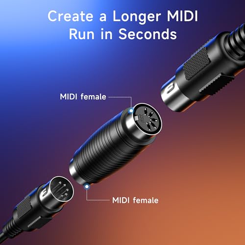Cable Matters 2-Pack 5 Pin DIN MIDI Coupler Gender Changer (MIDI Extender Adapter)