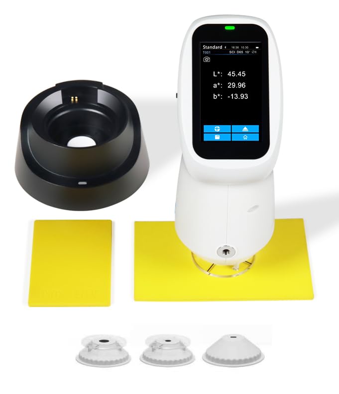 Three Apertures Color Spectrometer Spectrocolorimeter D/8 SCI/SCE Color Difference Tester with MAV Φ8mm SAV Φ4mm LAV 1x3mm Built-in Camera Repeatability ΔE*ab 0.03 Reflectance Range 0-200%