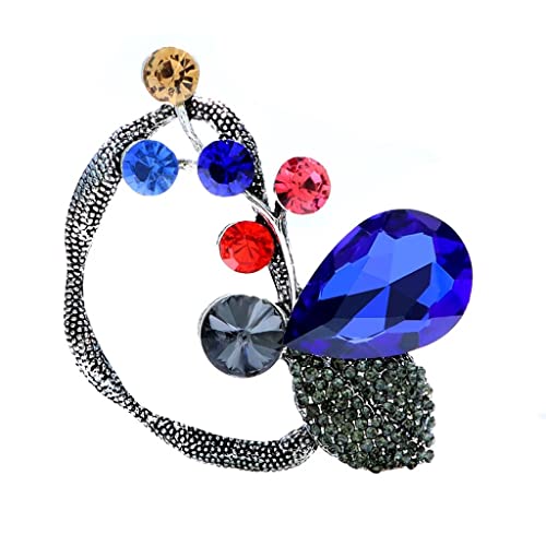 Broche fleur de strass haut de gamme aux finitions joaillerie