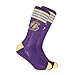 Ultra Game NBA Official Men’s Athletic Cushioned Secure Fit Team Crew Socks - 3 Pack - Unisex, Los Angeles Lakers, Assorted, M6-12