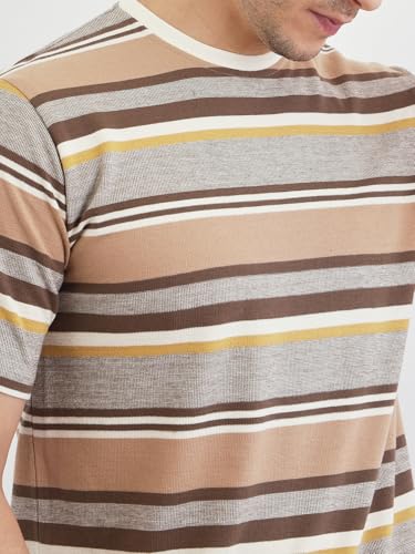 Image of Pivl Men's Summer Striped Style Trendy t Shirt