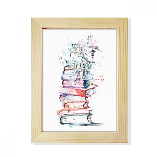 Libros Edificio de la Calle Acuarela el regalo artístico ideal con marco de madera 2