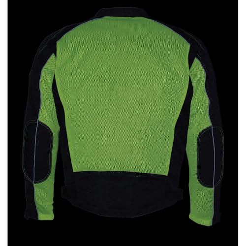 Image of Milwaukee Leather Men's CE Armored All-Season Motorcycle Jacket - Impact Protection Textile Racer Design - Small