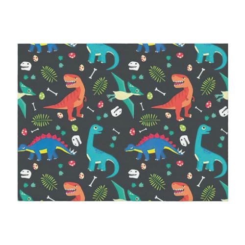 Couverture de lit dinosaure en microfibre douce lavable pour literie - 2