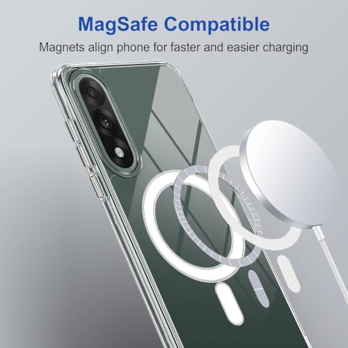 Image of JGD PRODUCTS Magnetic Case for OnePlus Nord 5 5G Compatible with MagSafe, Shockproof Phone Bumper Cover, Anti-Scratch Clear Back (Clear)