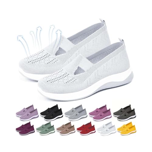 Orthopedic Shoes for Women, All-Day Comfort, Wide Width, Lightweight Breathable Slip On, Nurse Shoes Arch Support, Orthopaedic Walking Sneakers