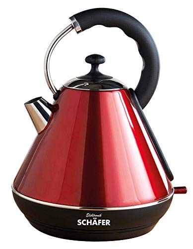 Preisvergleich Produktbild TronicXL Design Wasserkocher Edelstahl Rot Retro Design