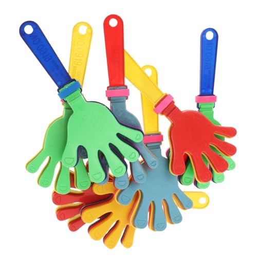 TOBBOMEY 8 piezas Manos Aplaudidoras de Plástico Ruidosas para Animar Eventos Deportivos Fiestas Cumpleaños Colores Brillantes